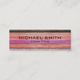 Elegant Modern Wood Painted Look #4 Mini Business Card