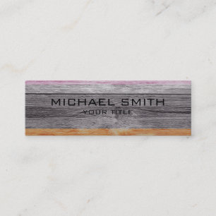 Elegant Modern Wood Painted Look #9 Mini Business Card