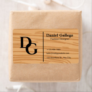 Elegant Modern Wooden Monogram Personal shipping