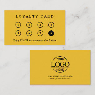 Elegant Modern Yellow Black Company Business Logo Loyalty Card