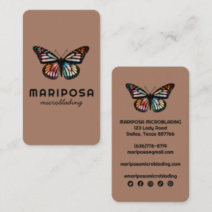 Elegant Monarch Butterfly Aesthetician Beauty Salo Business Card