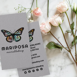 Elegant Monarch Butterfly Aesthetician Beauty Salo Business Card