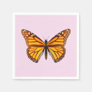 Elegant Monarch Butterfly Party Napkin