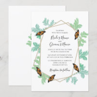 Elegant Monarch Butterfly Wedding Invitations
