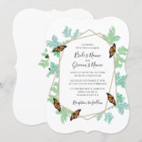 Elegant Monarch Butterfly Wedding Invitations