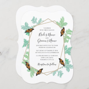 Elegant Monarch Butterfly Wedding Invitations