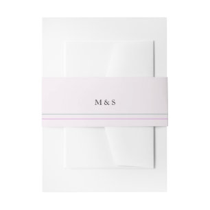 Elegant Monochromatic Lilac Personalised Invitation Belly Band