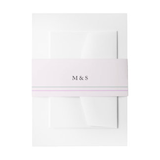 Elegant Monochromatic Lilac Personalised Invitation Belly Band