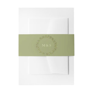 Elegant Monochromatic Pastel Earthy Personalised Invitation Belly Band