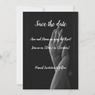 Elegant monochromatic Save the Date Card