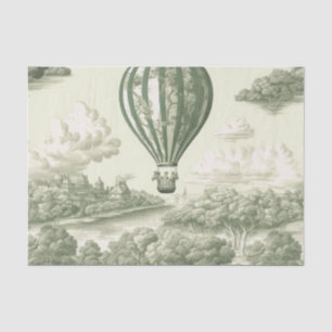 Elegant Monochrome Toile - Village & Balloon Tissue Paper