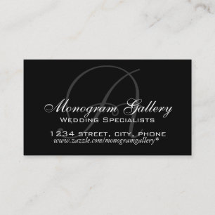 Elegant Monogram A Customisable Business Card