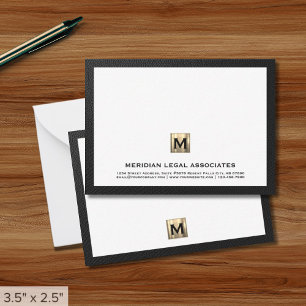 Elegant Monogram Attorney Note Card