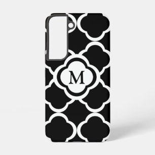 Elegant Monogram Black And White Samsung Galaxy Case