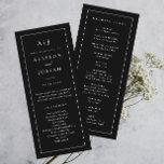 Elegant Monogram Black and White Wedding Program<br><div class="desc">Elegant Monogram Black and White Wedding Program. Click the edit button to customise this design with your details.</div>