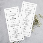Elegant Monogram Black and White Wedding Program<br><div class="desc">Elegant Monogram Black and White Wedding Program. Click the edit button to customise this design with your details.</div>