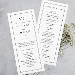 Elegant Monogram Black and White Wedding Program<br><div class="desc">Elegant Monogram Black and White Wedding Program. Click the edit button to customise this design with your details.</div>