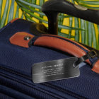 Elegant Monogram Black Brushed Metallic 