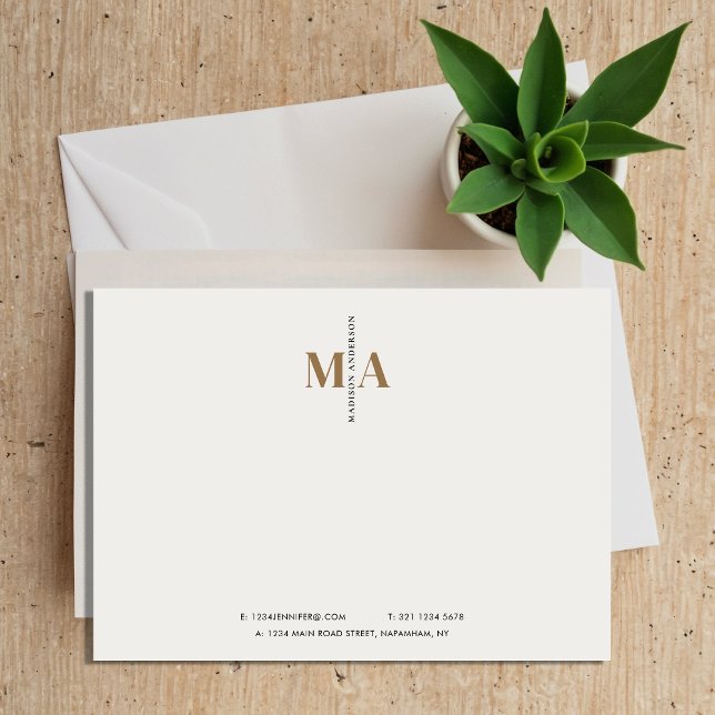 Elegant Monogram Black Gold Name Business Card (Creator Uploaded)