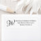 Elegant Monogram black white custom Return Address