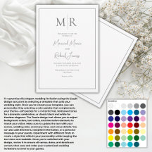 Elegant Monogram Black & White Modern Wedding
