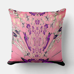 Elegant Monogram Bloom: Beautifully Personal Motif Cushion