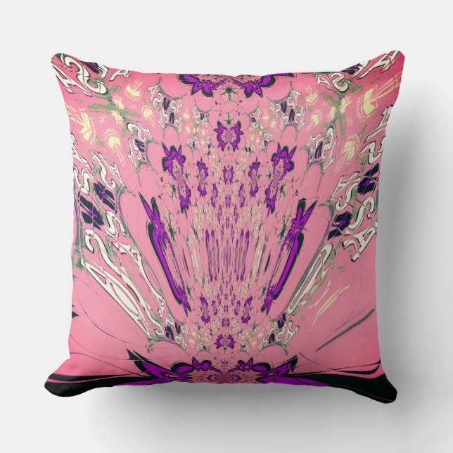 Elegant Monogram Bloom: Beautifully Personal Motif Cushion (Front)
