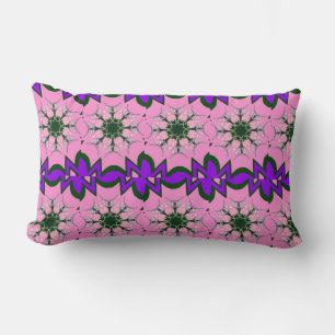 Elegant Monogram Bloom: Beautifully Personal Motif Lumbar Cushion