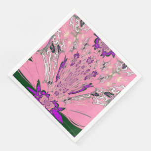 Elegant Monogram Bloom: Beautifully Personal Motif Napkin