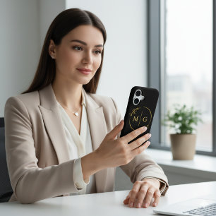 Elegant Monogram Blossom Frame