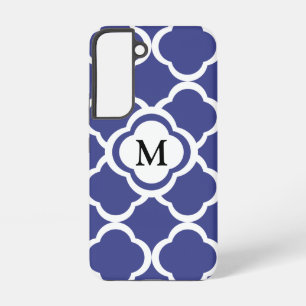 Elegant Monogram Blue Samsung Galaxy Case