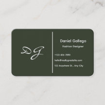 Elegant Monogram Business Card