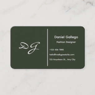 Elegant Monogram Business Card