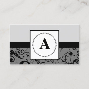 elegant monogram business card