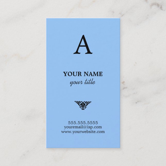 Elegant Monogram Business Cards (Front)