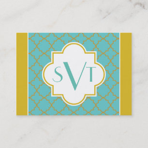 Elegant Monogram Chubby Calling Card