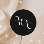 Elegant Monogram Classic Wedding Typography Classic Round Sticker<br><div class="desc">Elegant Monogram Classic Wedding Typography Classic Round Sticker</div>