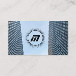 Elegant monogram clean architecture building business card