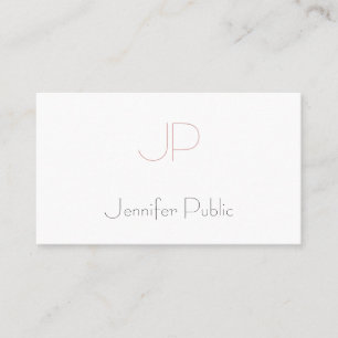 Elegant Monogram Clean Plain Luxury Design Trendy Business Card