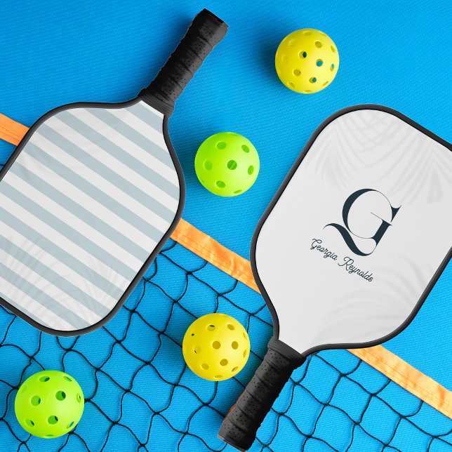Elegant Monogram | Coastal Palm Design Pickleball Paddle (Creator Uploaded)