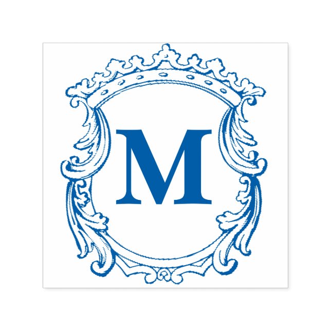 Elegant Monogram Crest  Self-inking Stamp (Design)