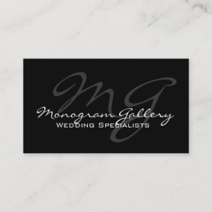Elegant Monogram Customisable Business Card