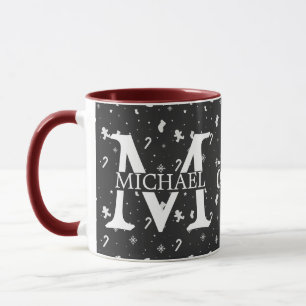 Elegant Monogram Decorative Christmas holiday  Mug