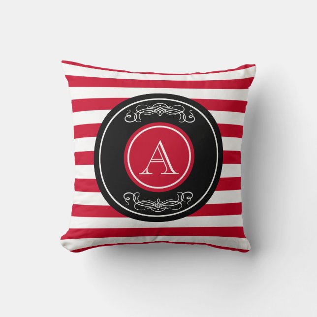 Elegant monogram design cushion (Front)
