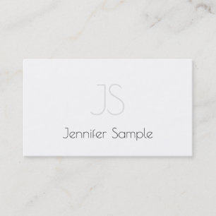Elegant Monogram Design Elite Sleek Plain Luxury Business Card