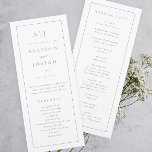 Elegant Monogram Dusty Blue Wedding Program<br><div class="desc">Elegant Monogram Dusty Blue Wedding Program. Click the edit button to customise this design with your details.</div>