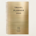 Elegant Monogram Faux Gold Travel Planner<br><div class="desc">Elegant Monogram Faux Gold Travel Planner.</div>