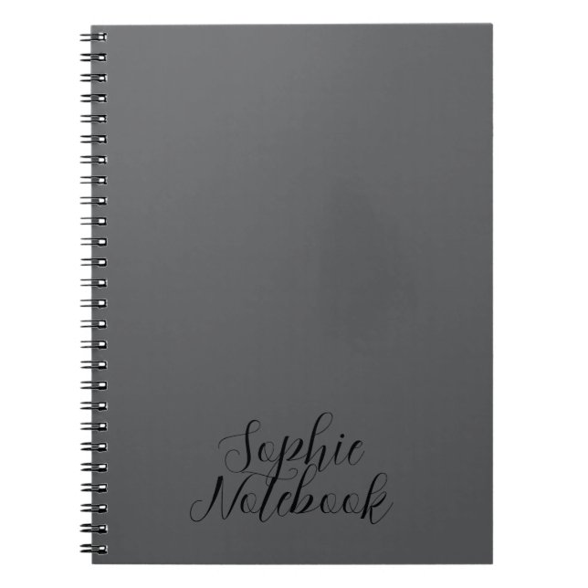 Elegant Monogram Floral Pattern Personalized Name  Notebook (Front)