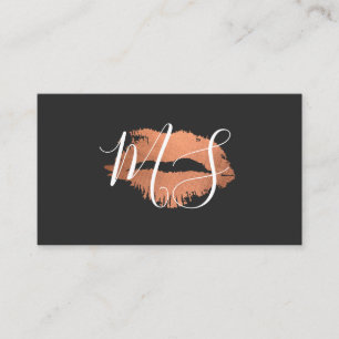 Elegant Monogram / Glamour Kiss Business Card