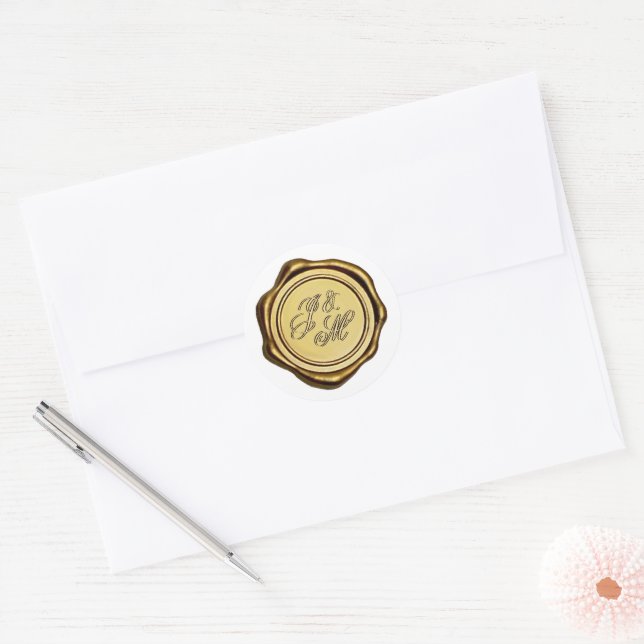 Elegant Monogram Gold Wax Seal (Envelope)